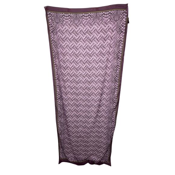 19v69 Italia extra large scarf wrap pareo sarong snake print purple 34 x 76" - Picture 2 of 7